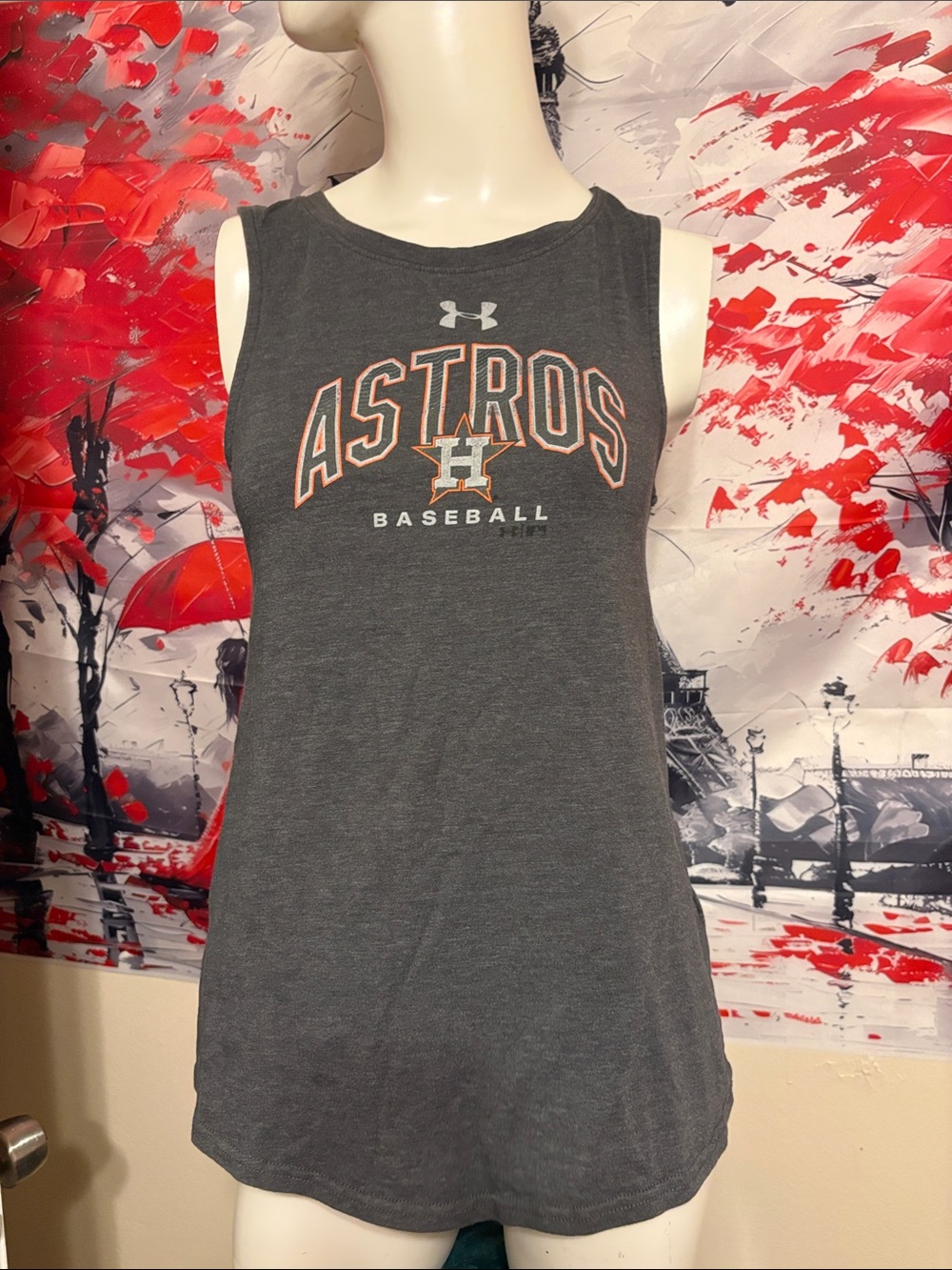 Under Armour Gray Houston Astros Sleeveless Baseball Tank Top